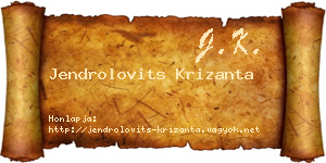 Jendrolovits Krizanta névjegykártya